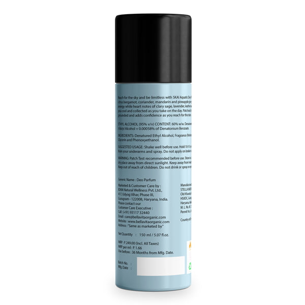 SKAI Aquatic Unisex Deodorant - 150ml - Image 6 - Indicrest