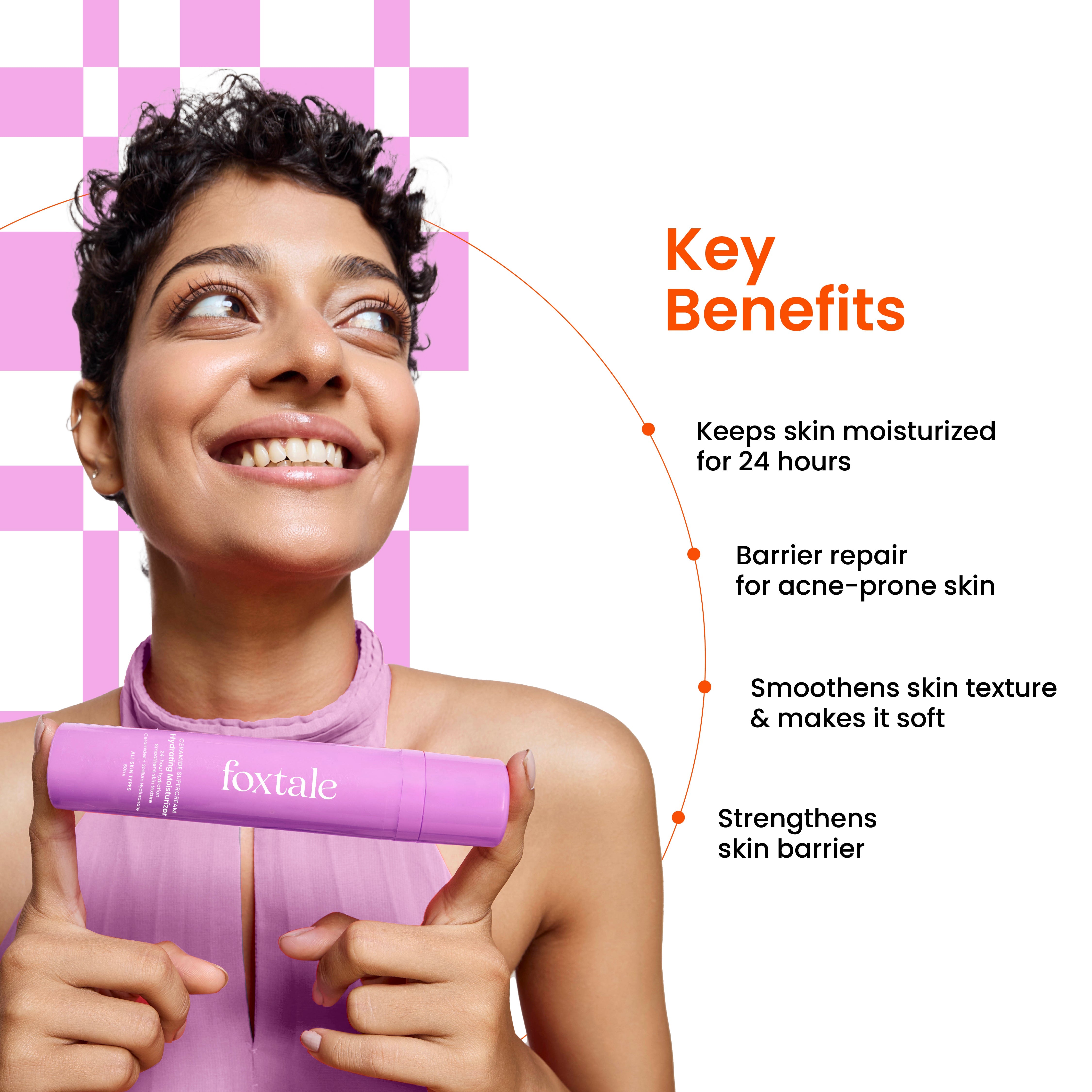 Foxtale Hydrating Moisturizer with Ceramide For hydration all-day long | 50 ml - Image 2 - Buy from Indicrest