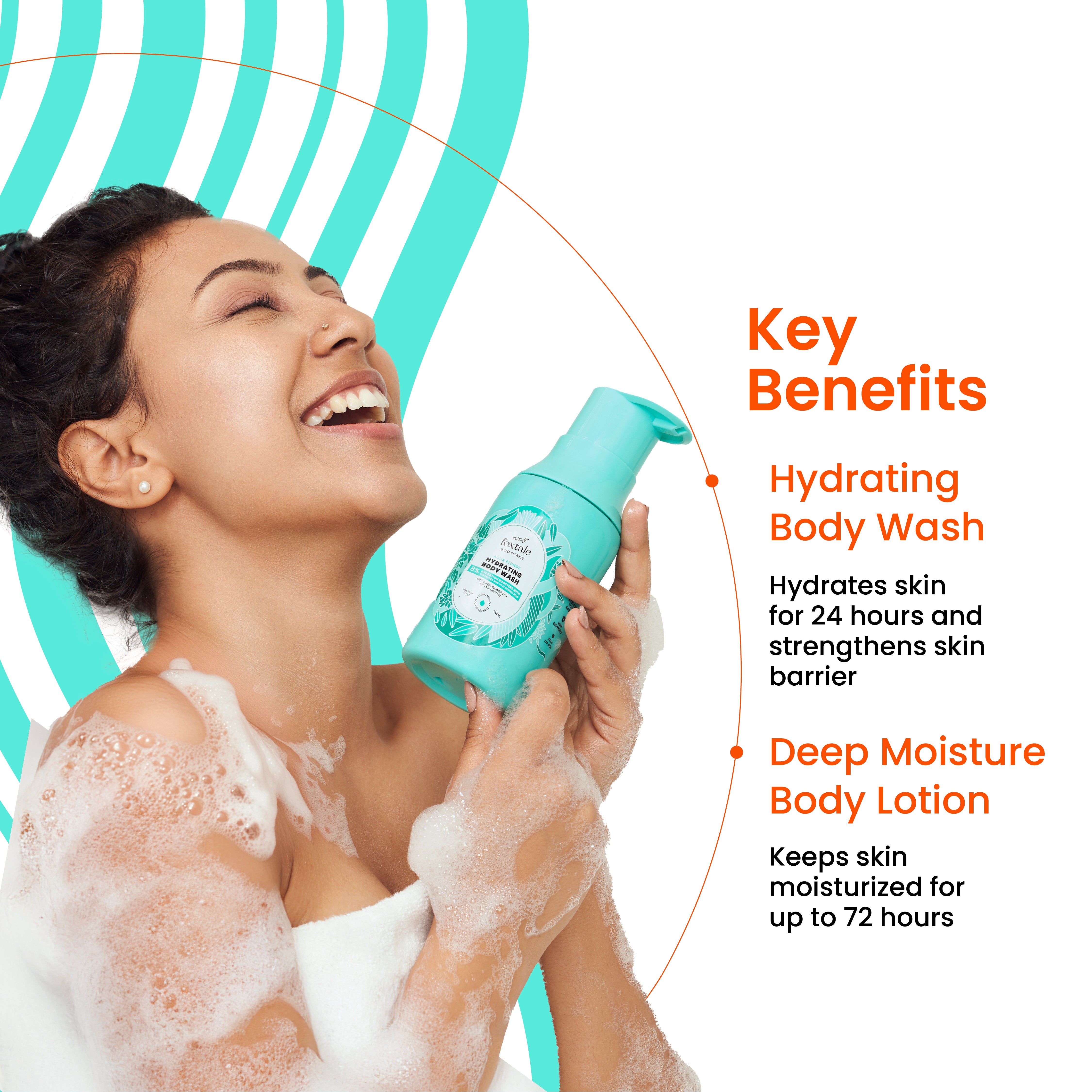 Foxtale Happy Hydration Duo Hydrating Body Wash + Deep Moisture Body Lotion - Image 2 - Buy from Indicrest