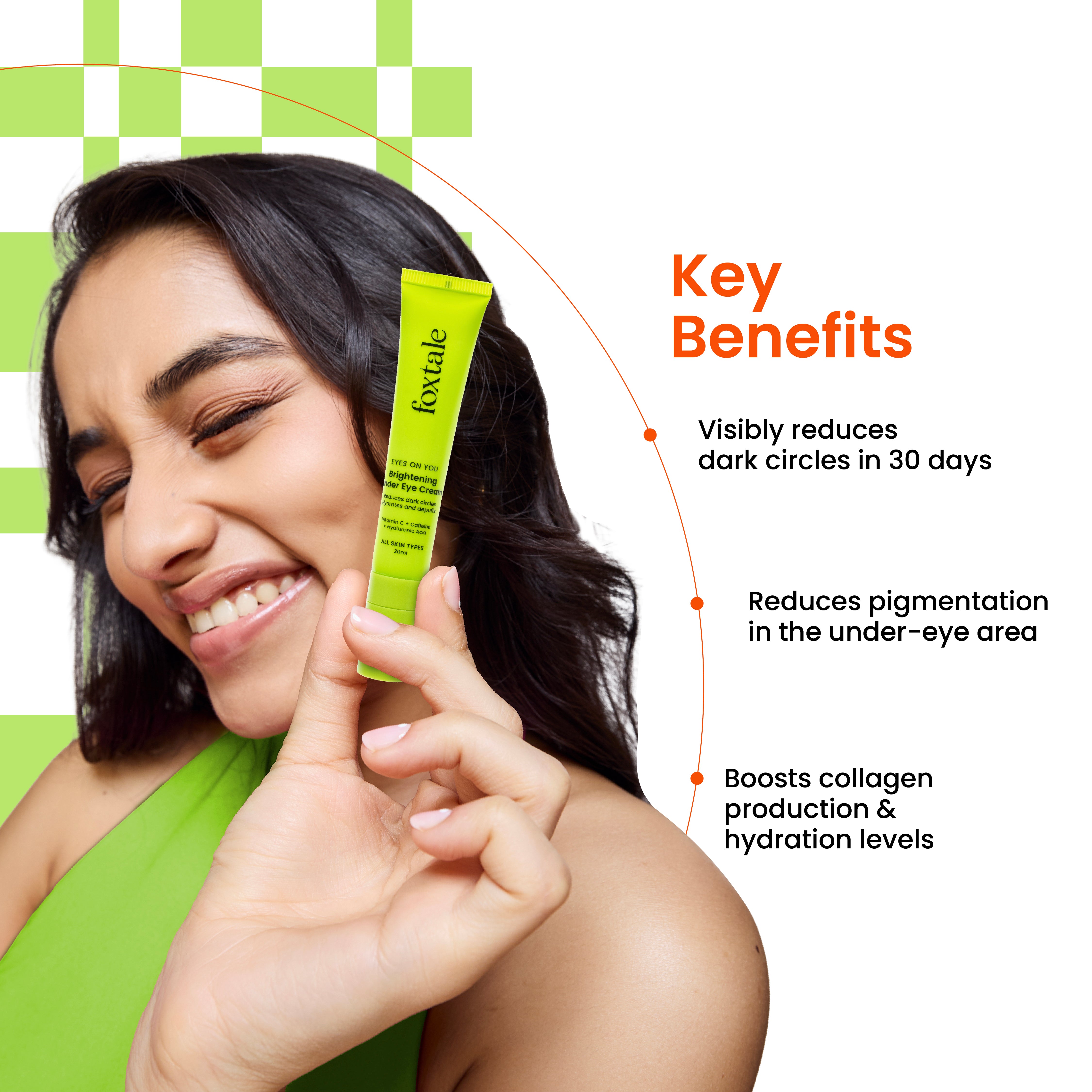 Foxtale Brightening Under Eye Cream A dark circle reducing eye cream that works like a under eye filler | 20 ml - Image 2 - Buy from Indicrest