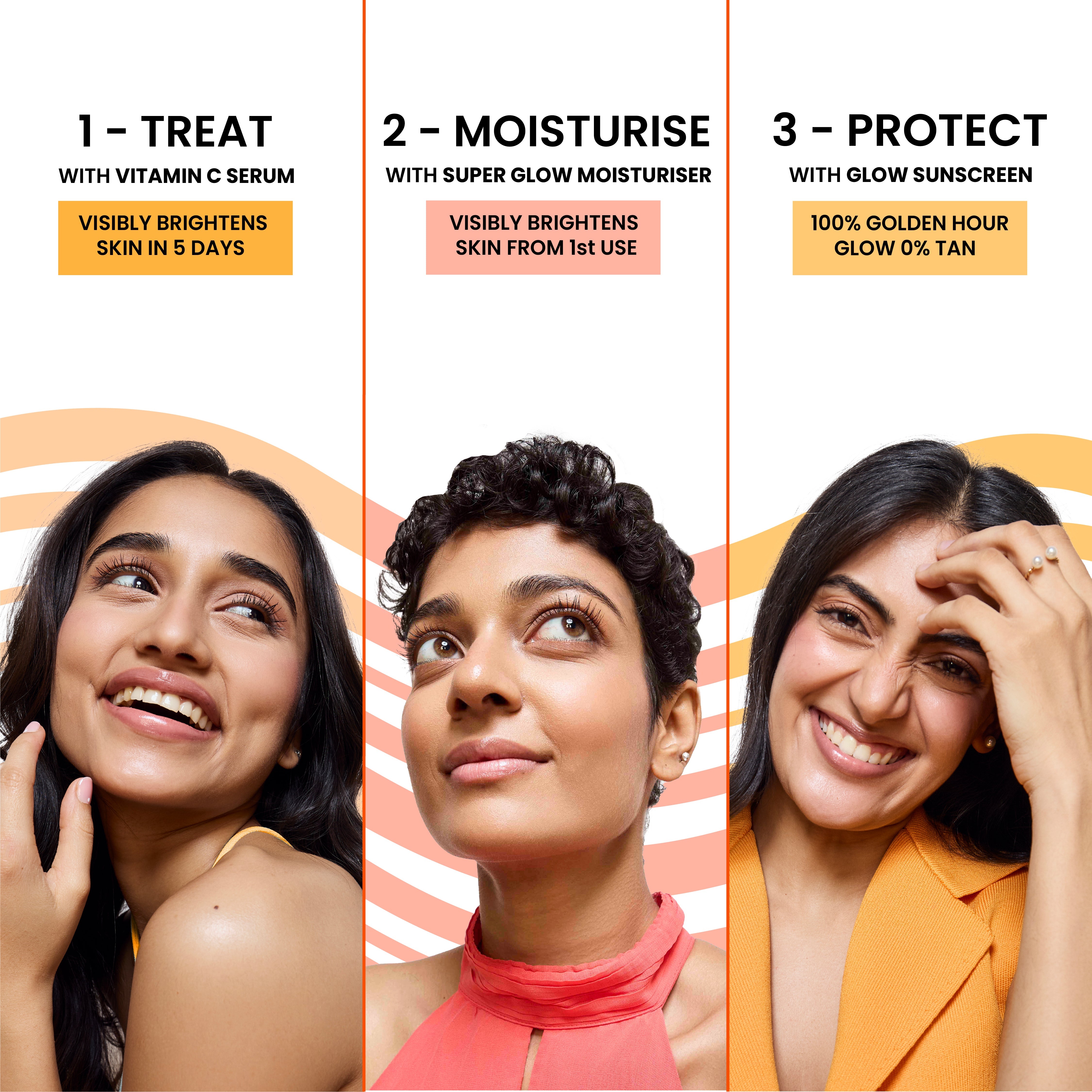 Foxtale Unstoppable Glow Combo Vitamin C Serum + Super Glow Moisturizer + Glow Sunscreen - Image 2 - Buy from Indicrest