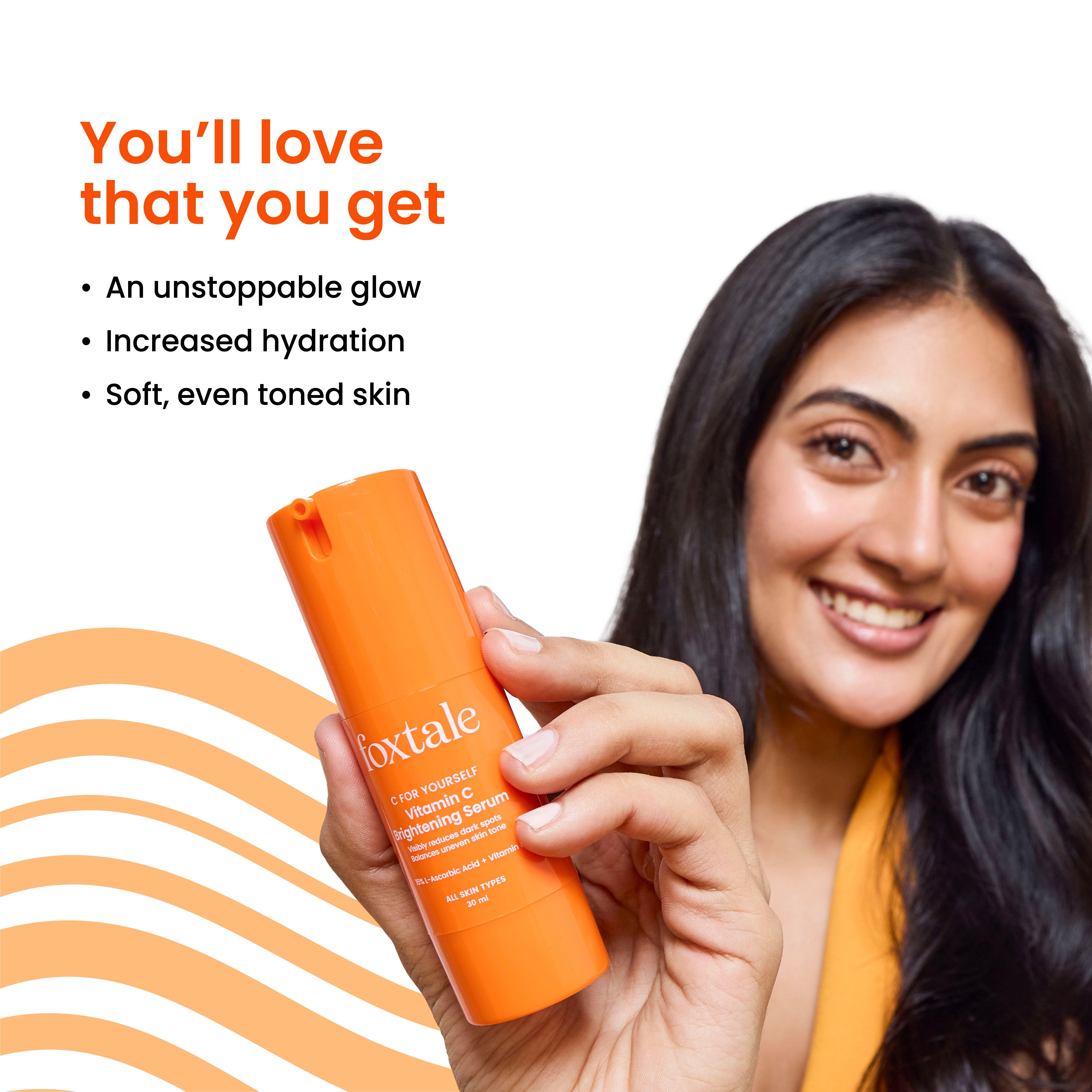 Foxtale Unstoppable Glow Combo Vitamin C Serum + Super Glow Moisturizer + Glow Sunscreen - Image 4 - Buy from Indicrest