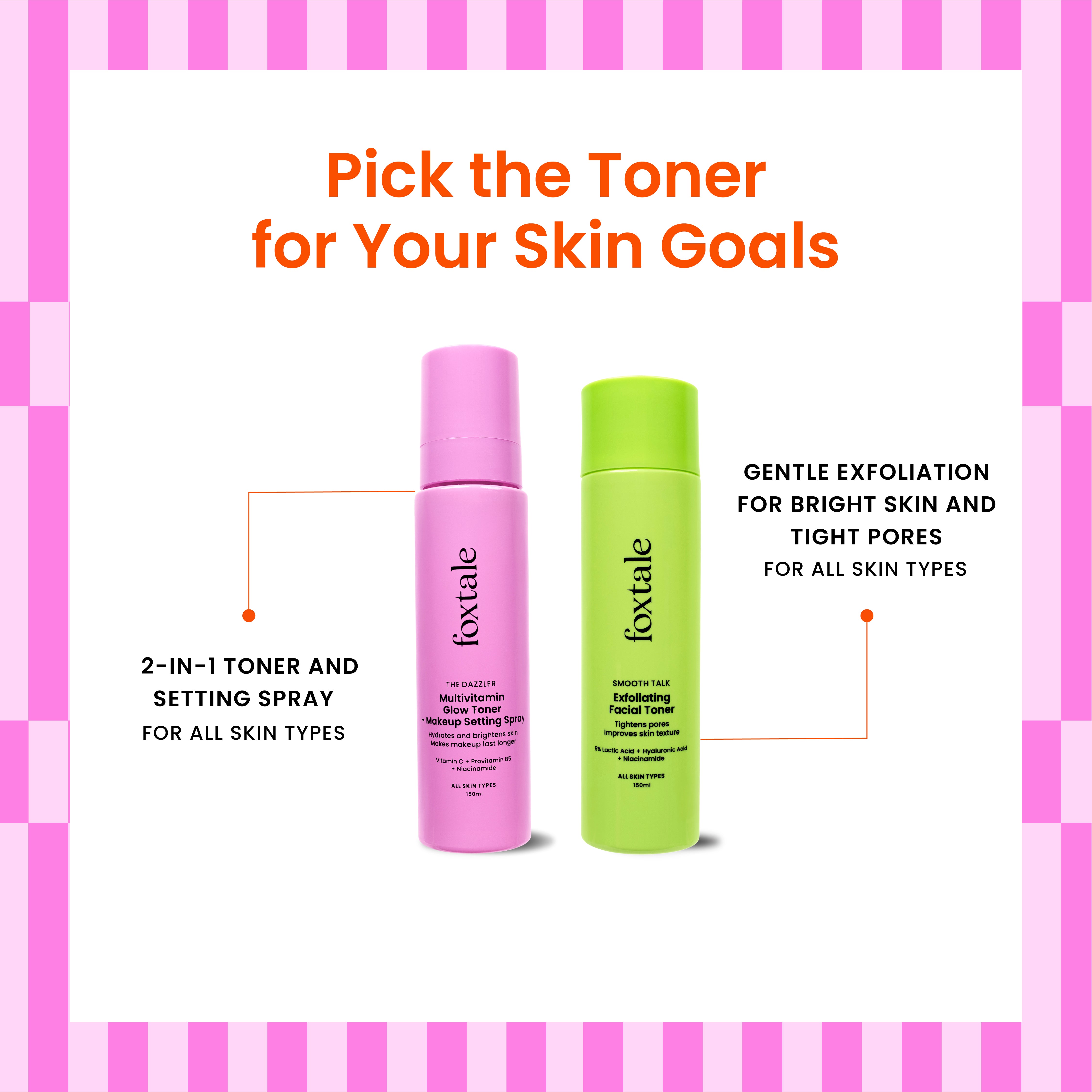 Foxtale Glow Toner + Makeup Setting Spray Vitamin C + Niacinamide + Provitamin B5 for dewy skin and dewier makeup | 150 ml - Image 5 - Buy from Indicrest