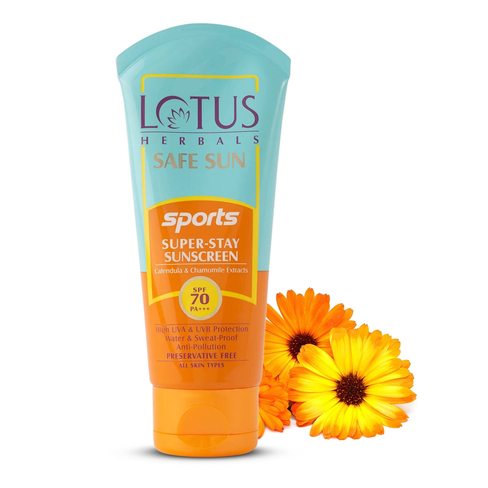 Lotus Herbals Safe Sun Sports Super-Stay Sunscreen SPF 70 PA+++, 40g