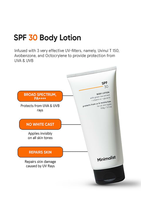 Minimalist SPF 30 Body Lotion For Broad Spectrum SPF 30, PA++++, 150g - Image 2 - Buy from Indicrest