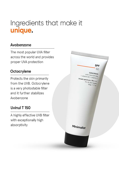 Minimalist SPF 50 Sunscreen For Broad Spectrum SPF 50, PA++++, 50g - Image 5 - Buy from Indicrest