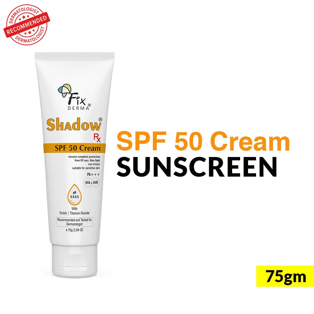 Fixderma Shadow Rx SPF 50 Cream | Protects the Skin from UV Rays, Blue Light and Pollution, 75g - Image 7 - Buy from Indicrest