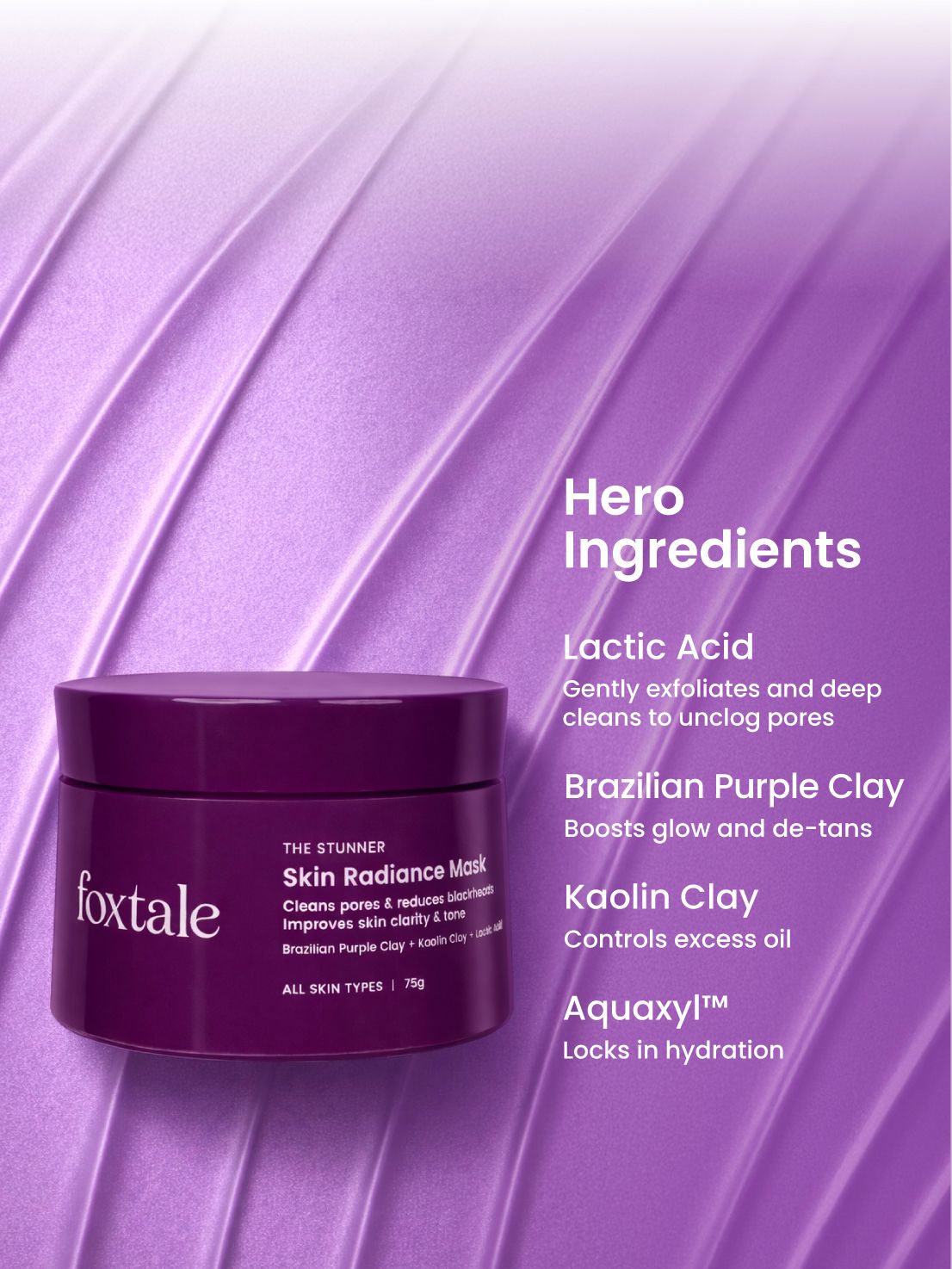 Foxtale Skin Radiance De-Tan Mask A new-age ubtan face mask that removes tan, blackheads and whiteheads while brightening and hydrating the skin | 75g - Image 3 - Buy from Indicrest