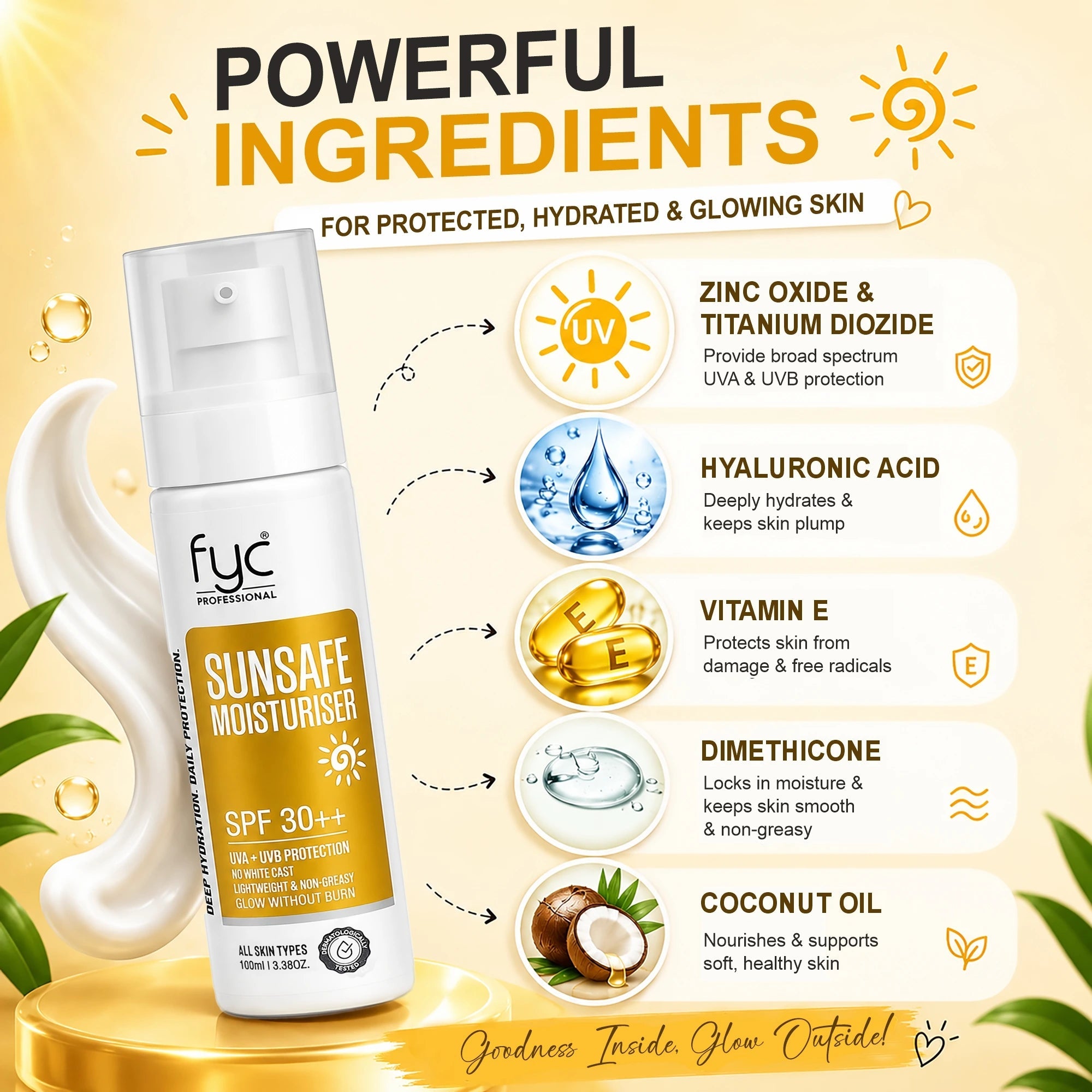 fyc-professional-sunsafe-moisturiser-spf-protection-hydration-lotion-100ml - Image 3 - Buy from Indicrest