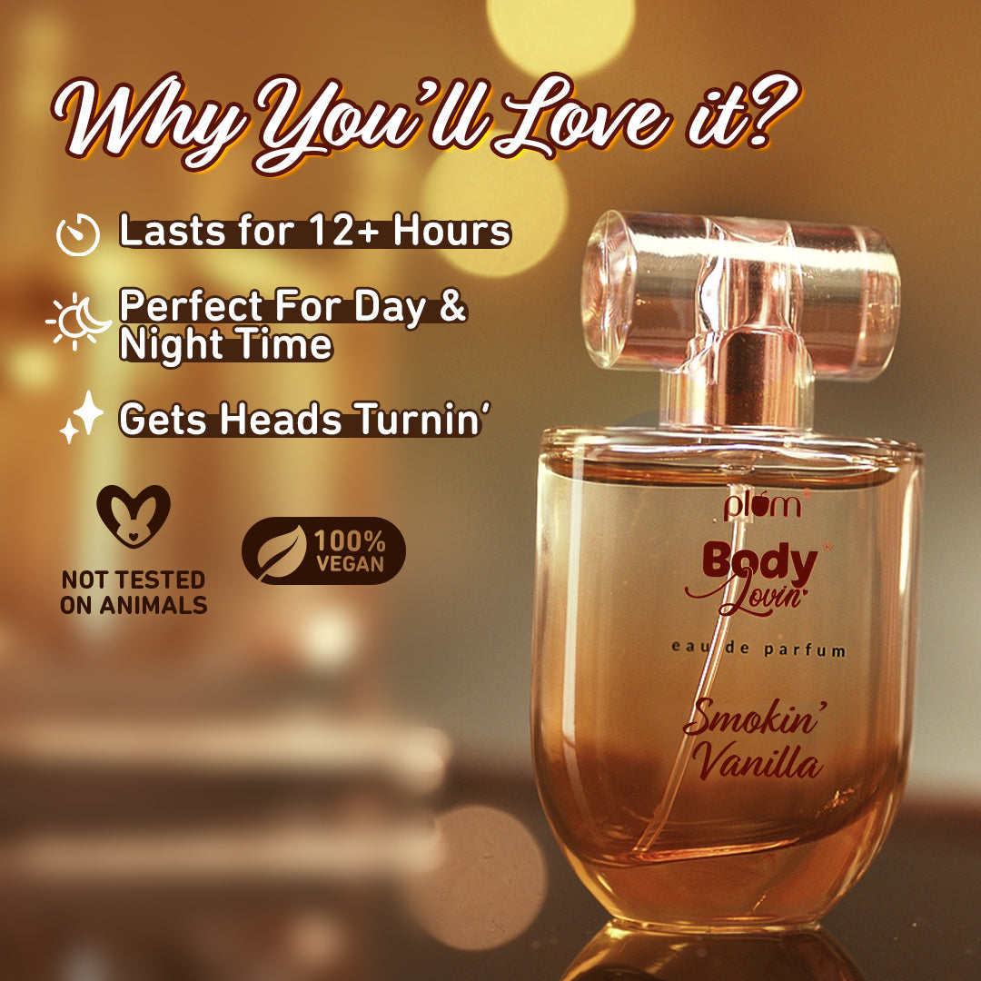 Plum Smokin' Vanilla Eau De Parfum (Perfume) by Plum BodyLovin' | Long Lasting | Supremely Luxurious, 50ml