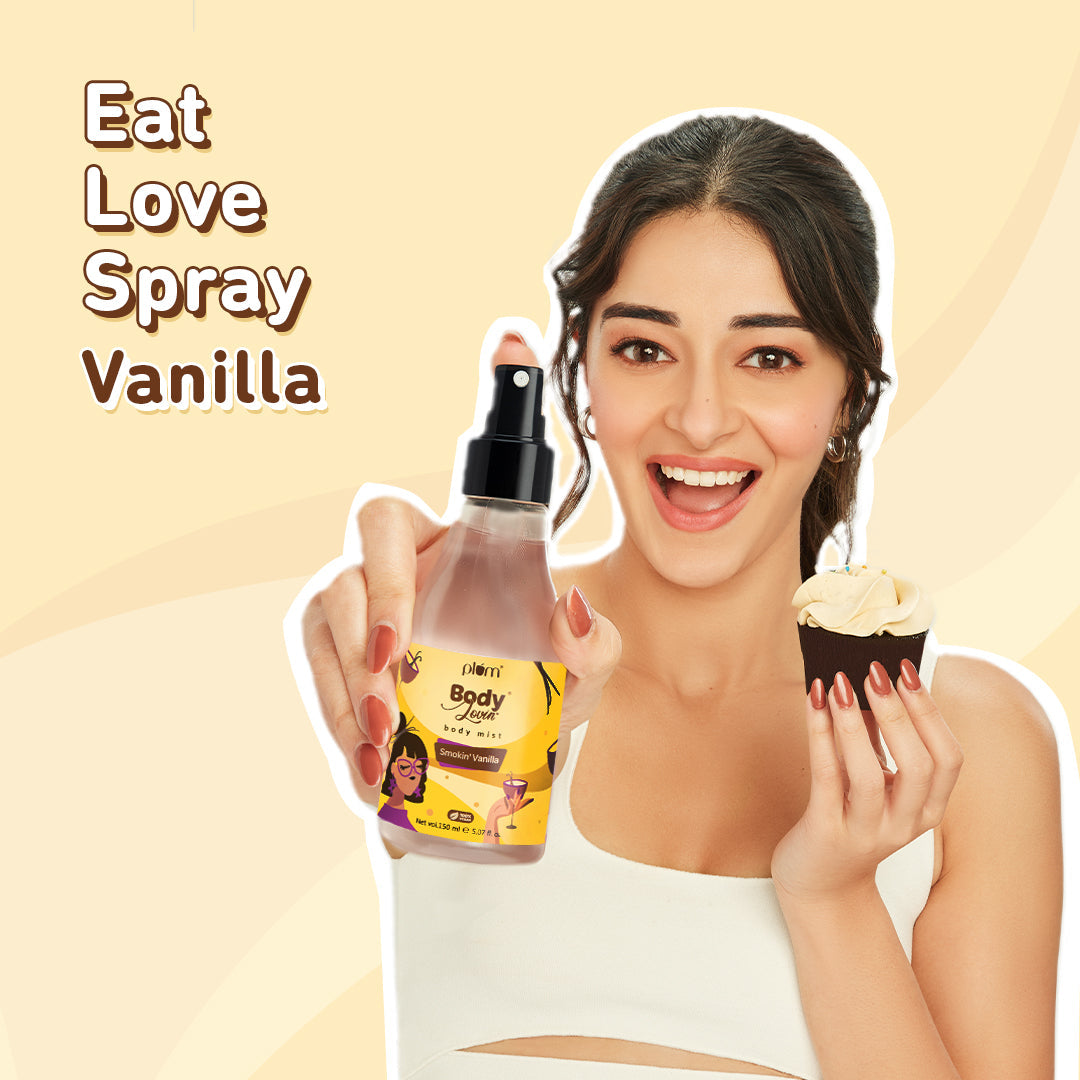 Plum Smokin' Vanilla Body Mist by Plum BodyLovin' | Long Lasting | Travel-Friendly | Spicy Vanilla Fragrance | Perfume Body Spray, 150ml
