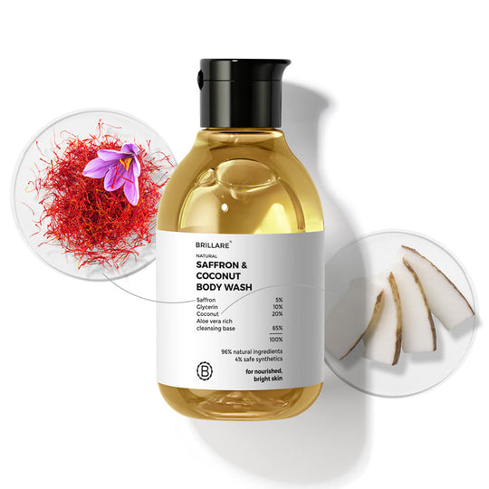 Brillare Saffron & Coconut Body Wash, 200ml - Buy from Indicrest