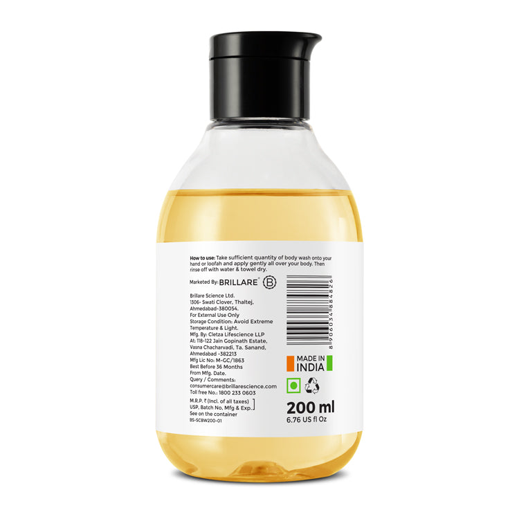 Brillare Saffron & Coconut Body Wash, 200ml - Image 7 - Buy from Indicrest