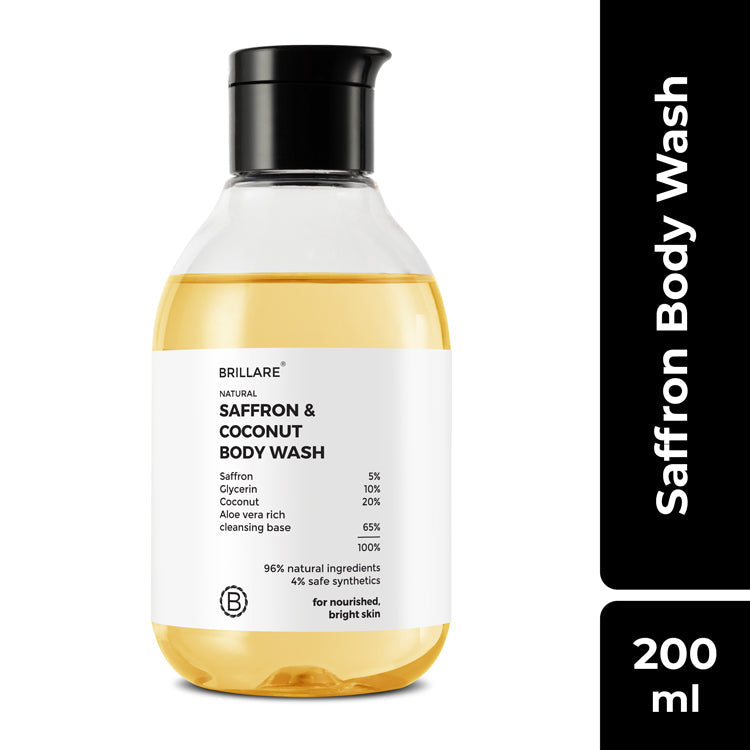Brillare Saffron & Coconut Body Wash, 200ml - Image 8 - Buy from Indicrest