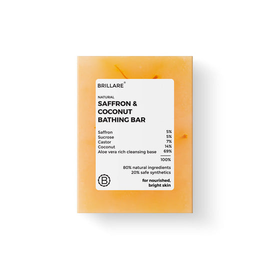 Brillare Saffron & Coconut Bathing Bar, 75g - Buy from Indicrest
