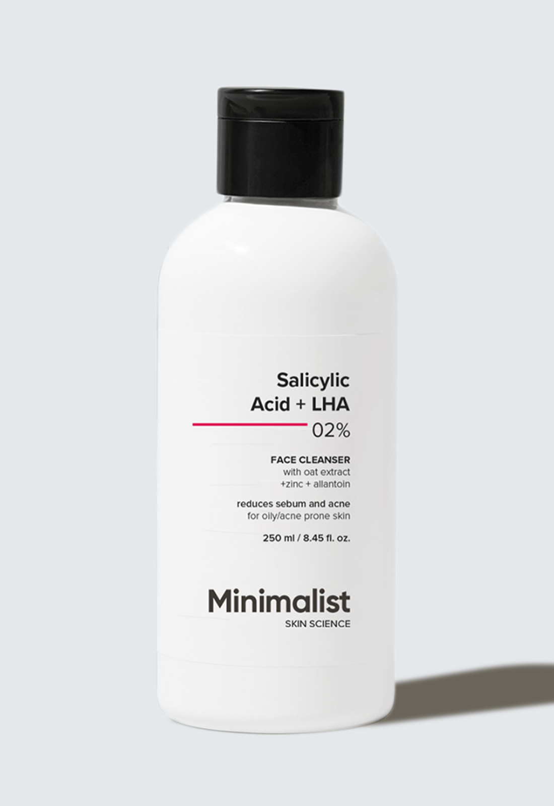 Minimalist Salicylic Acid + LHA 2% Cleanser For Reduces Sebum &amp; Prevents Breakout Without Drying Skin, 250ml - Buy from Indicrest