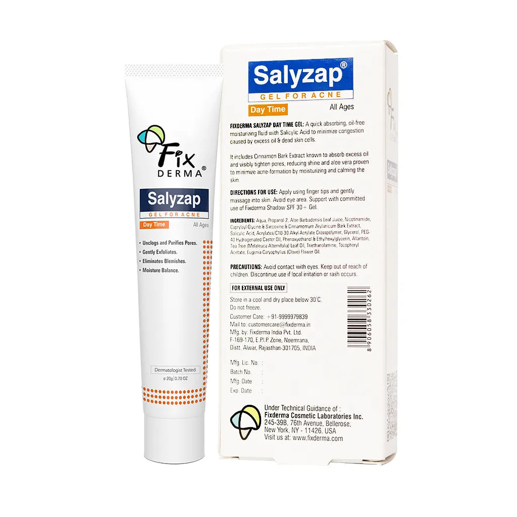 Fixderma Salyzap Day Time Gel | A Step-Ahead Formulation for Acne-Prone Skin, 20g - Image 8 - Buy from Indicrest