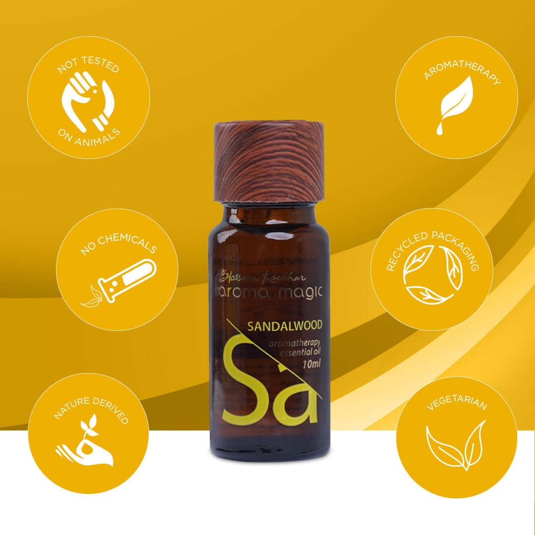 Aroma Magic Sandalwood Essential Oil For Relaxation & Calmness, 10ml - Image 6 - Buy from Indicrest