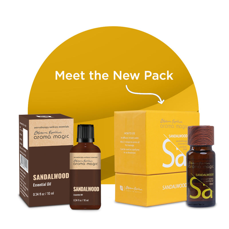 Aroma Magic Sandalwood Essential Oil For Relaxation & Calmness, 10ml - Buy from Indicrest