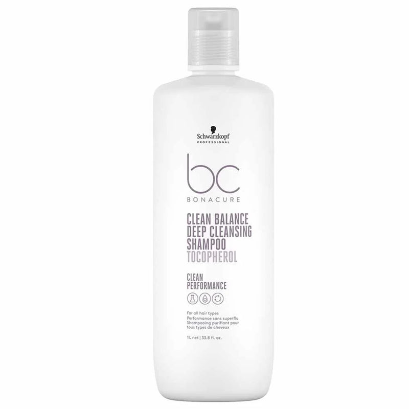 Schwarzkopf Professional BC Bonacure Clean Balance Deep Cleansing Shampoo With Tocopherol - (1 Ltr) - Indicrest Buy at Indicrest