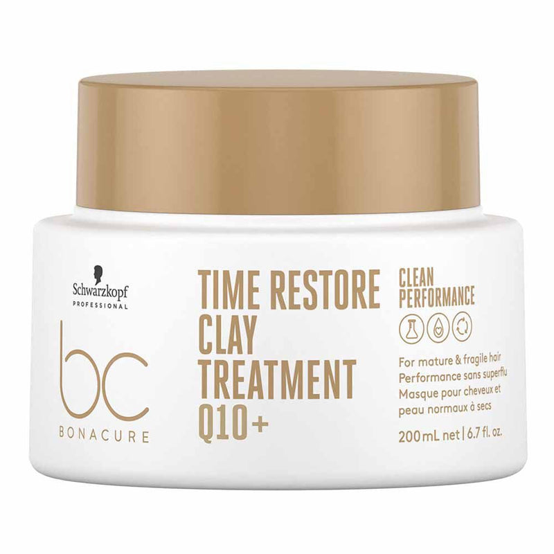Schwarzkopf Professional BC Bonacure Time Restore Clay Treatment Q10+, 200ml - Indicrest Buy at Indicrest