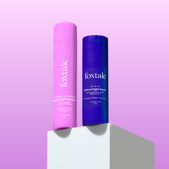Foxtale Sensitive Skin Squad 0.15% Retinol Night Serum + Hydrating Moisturizer with Ceramide - Buy from Indicrest