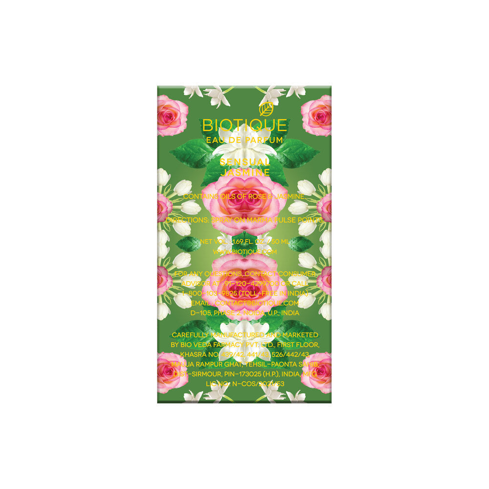 Biotique Sensual Jasmine Eau De Parfum, 50ml - Image 2 - Buy from Indicrest