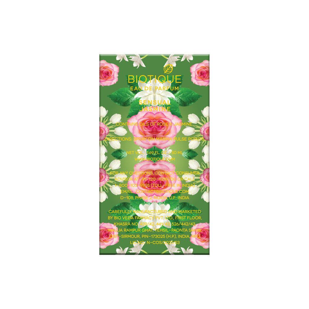 Biotique Sensual Jasmine Eau De Parfum, 50ml (Pack of 2) - Image 3 - Buy from Indicrest