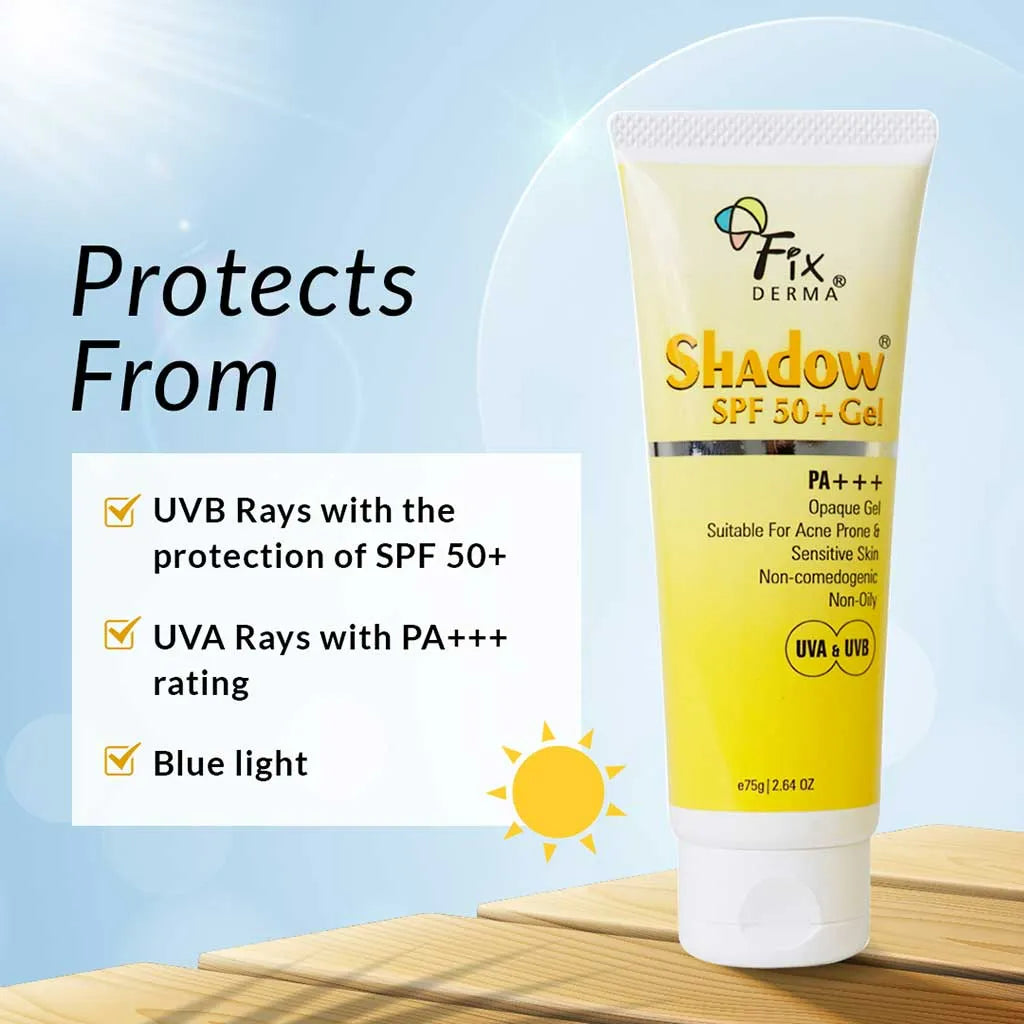 Fixderma Shadow Sunscreen SPF 50+ Non Drying Cleanser + Cleovera Cream | Healthy, Clear & Protected Skin in just 3 Steps, 195g - Image 5 - Buy from Indicrest