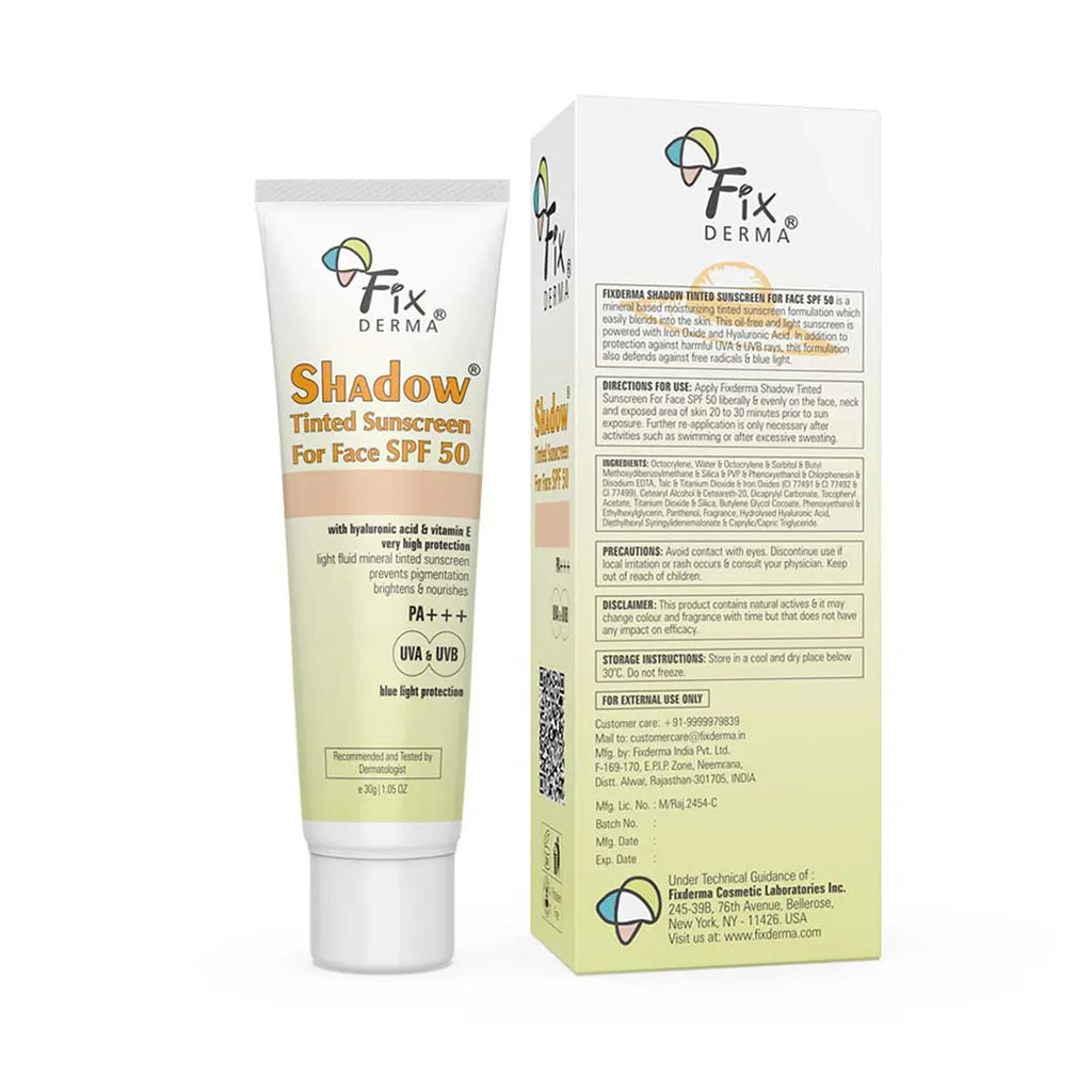 Fixderma Shadow SPF 50+ Tinted Sunscreen | 1% Hyaluronic Acid sunscreen, available in four flexible shades, 30g - Image 11 - Buy from Indicrest