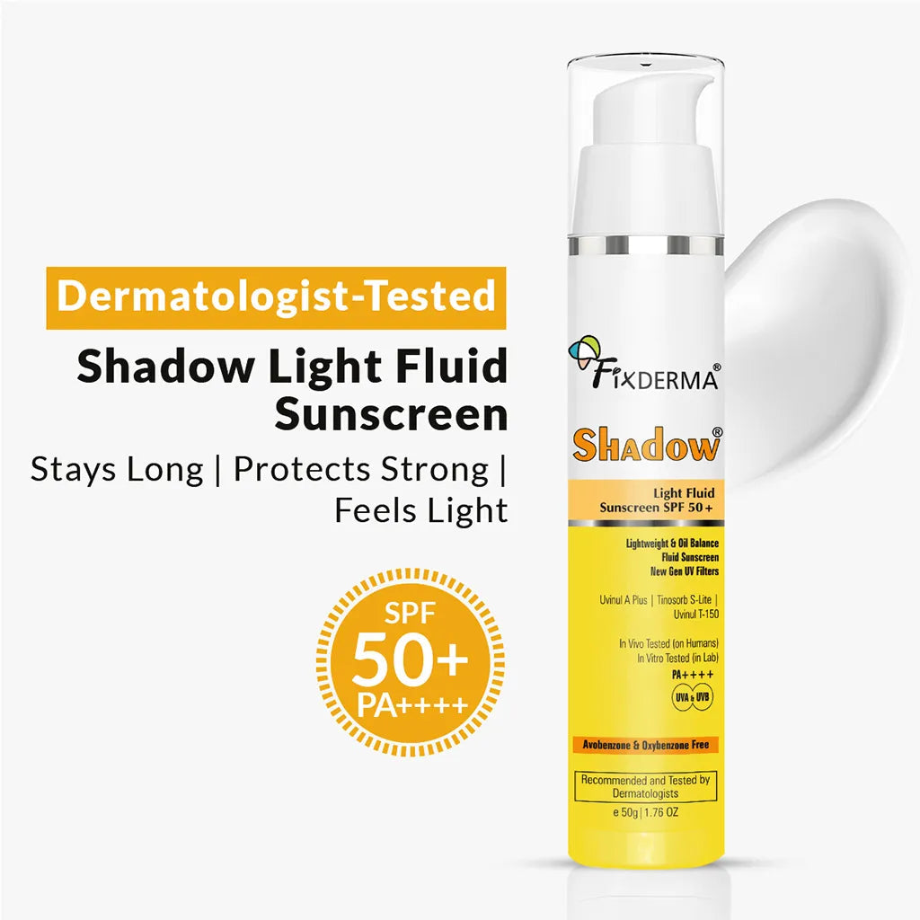 Fixderma Shadow Light Fluid Sunscreen SPF 50+, 50g - Buy from Indicrest