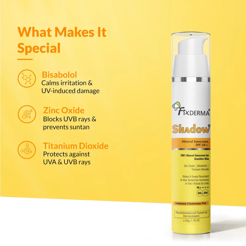 Fixderma Shadow Mineral Sunscreen SPF 50+, Sunscreen 50g - Image 4 - Buy from Indicrest