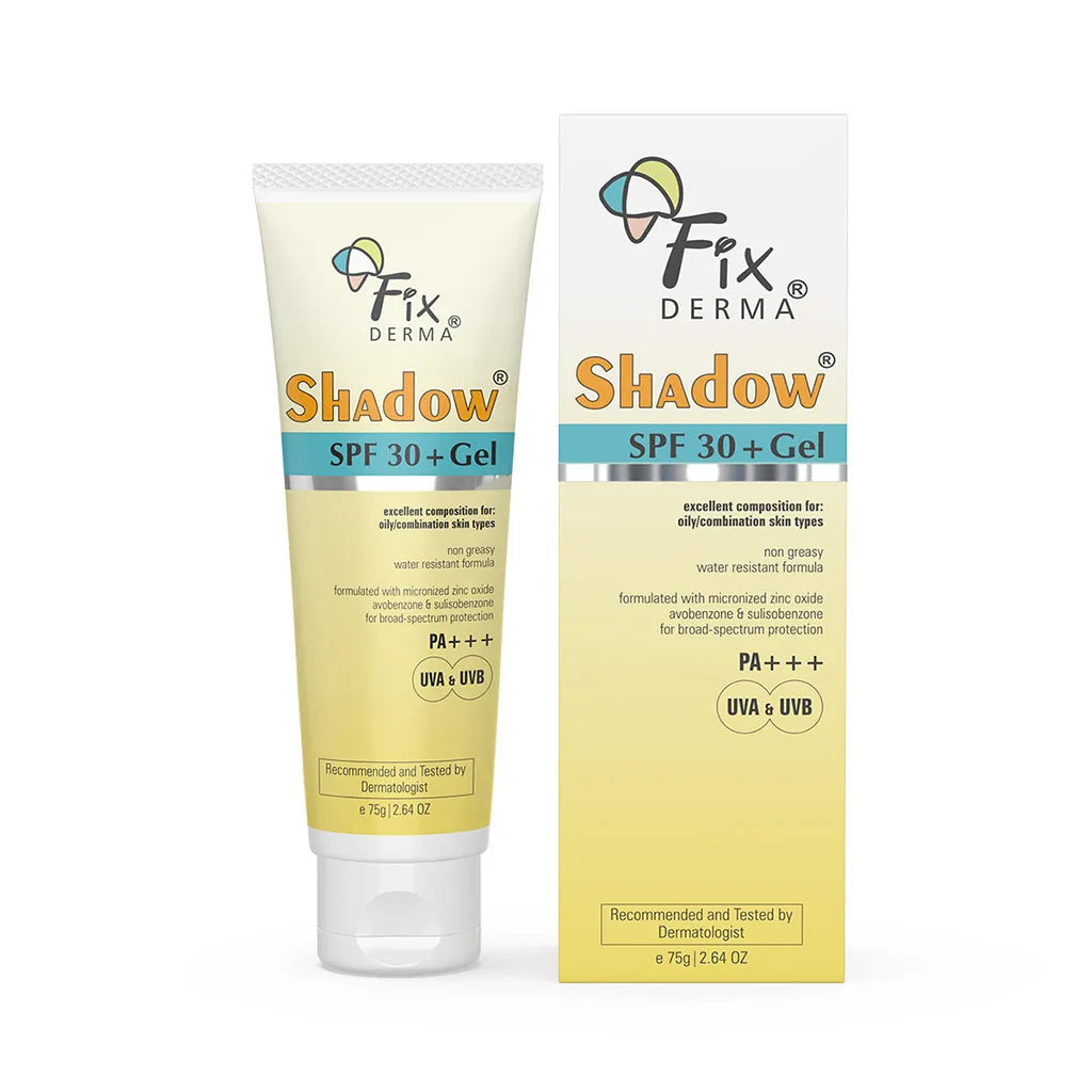 Fixderma Shadow SPF 30+ Gel Sunscreen | Lightweight Gel Sunscreen for Oily & Acne-Prone Skin, 75g - Image 7 - Buy from Indicrest
