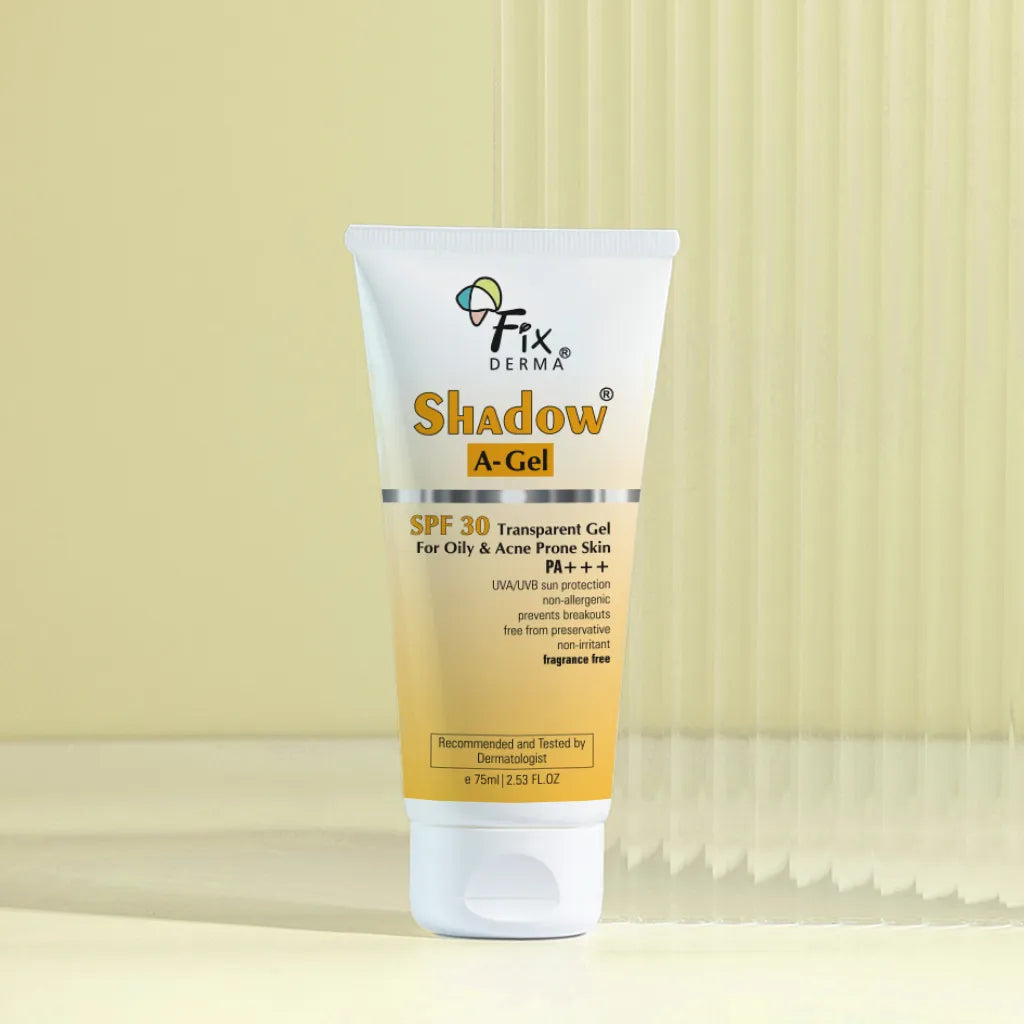 Fixderma Shadow Sunscreen A-Gel SPF 30 | Transparent, Gel based Sunscreen for acne-prone skin, 75ml - Image 7 - Buy from Indicrest