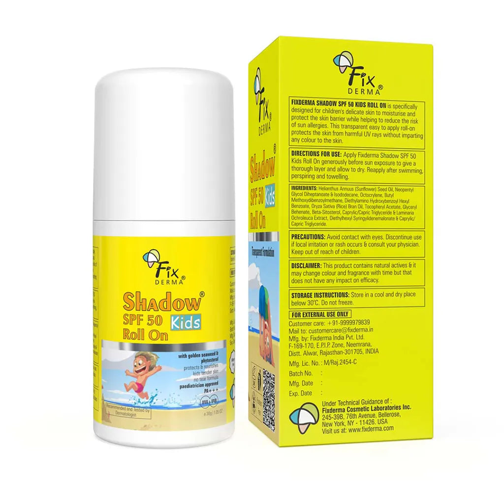 Fixderma Shadow SPF 50 Roll on Sunscreen for Kids | Paediatrician Approved SPF 50 Roll-on Protection for Kids, 30g - Image 8 - Buy from Indicrest