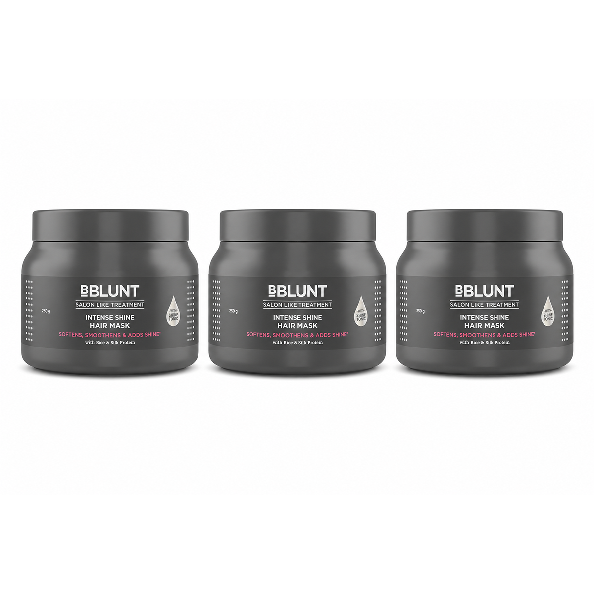 Bblunt Intense Shine Hair Mask with Rice & Silk Protein for Softer, Smoother & Shinier Hair, 250g - Image 3 - Buy from Indicrest