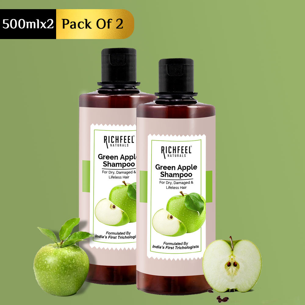 Richfeell Green Apple Shampoo 500 Ml (Pack of 2) - Buy from Indicrest