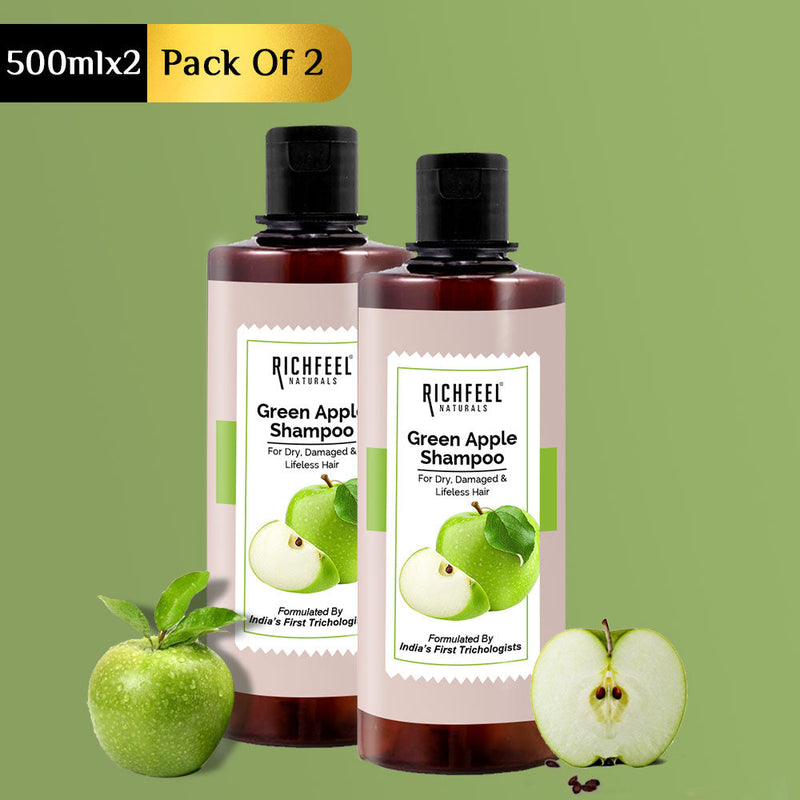 Richfeell Green Apple Shampoo 500 Ml (Pack of 2) - Buy from Indicrest
