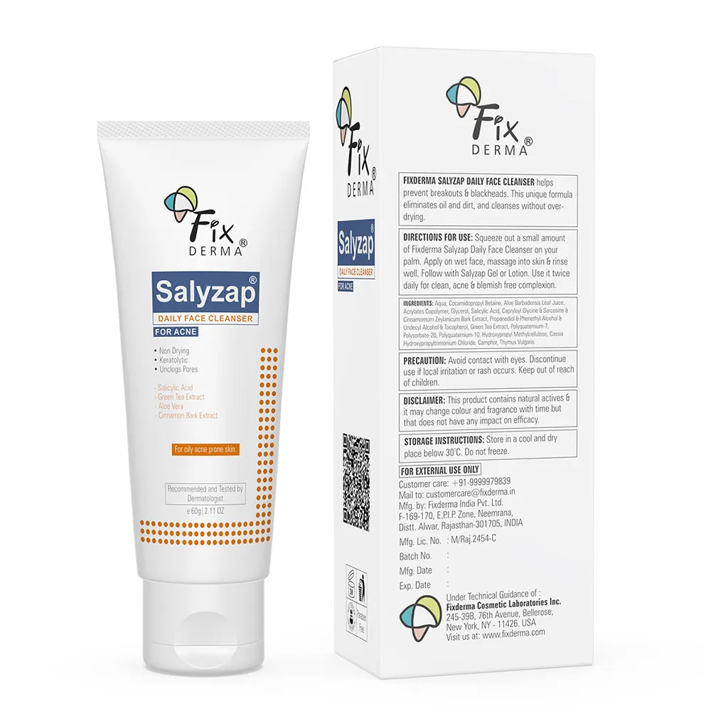 Fixderma Salyzap Daily Face Cleanser | Non-Drying Cleansing Formula for Clear, Acne-Free Skin, 60g - Image 9 - Buy from Indicrest