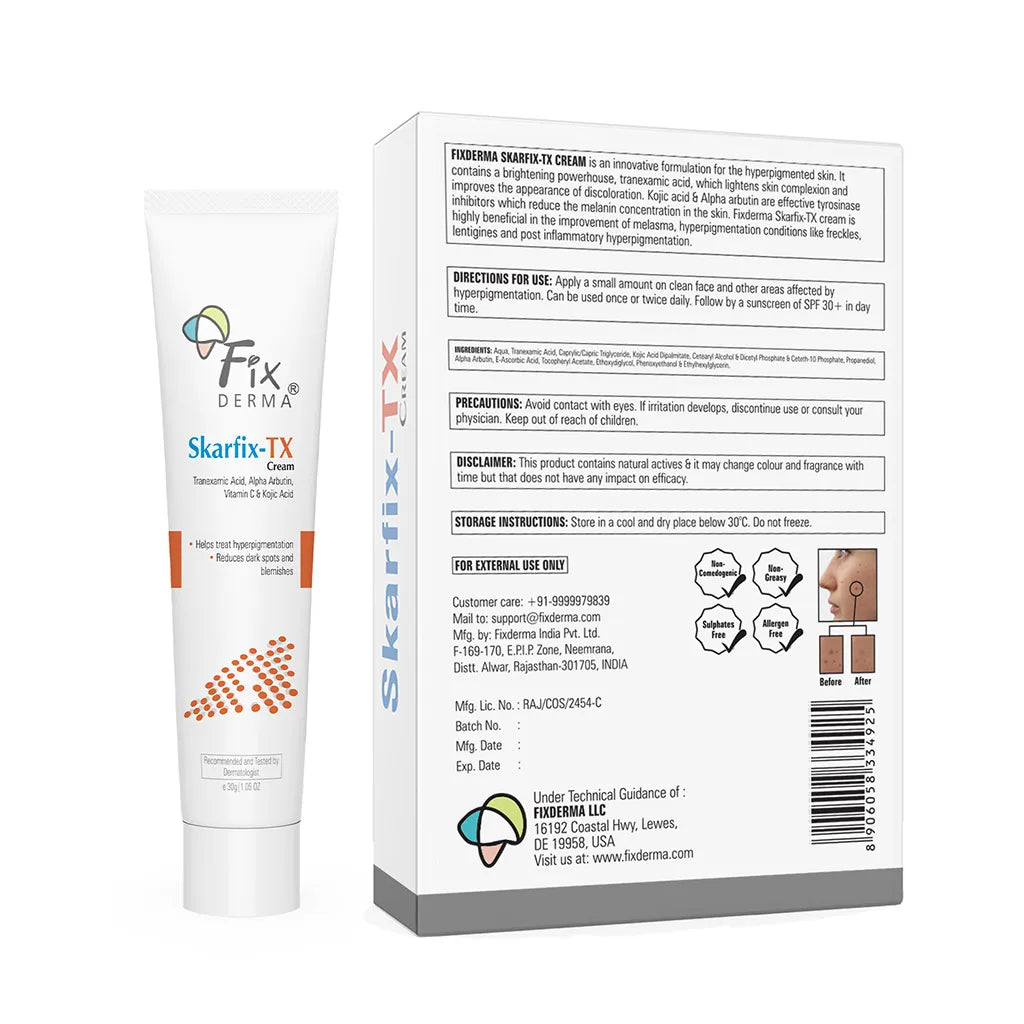Fixderma Skarfix-TX Cream | Effective treatment for melasma and dark spots, 15g - Image 9 - Buy from Indicrest