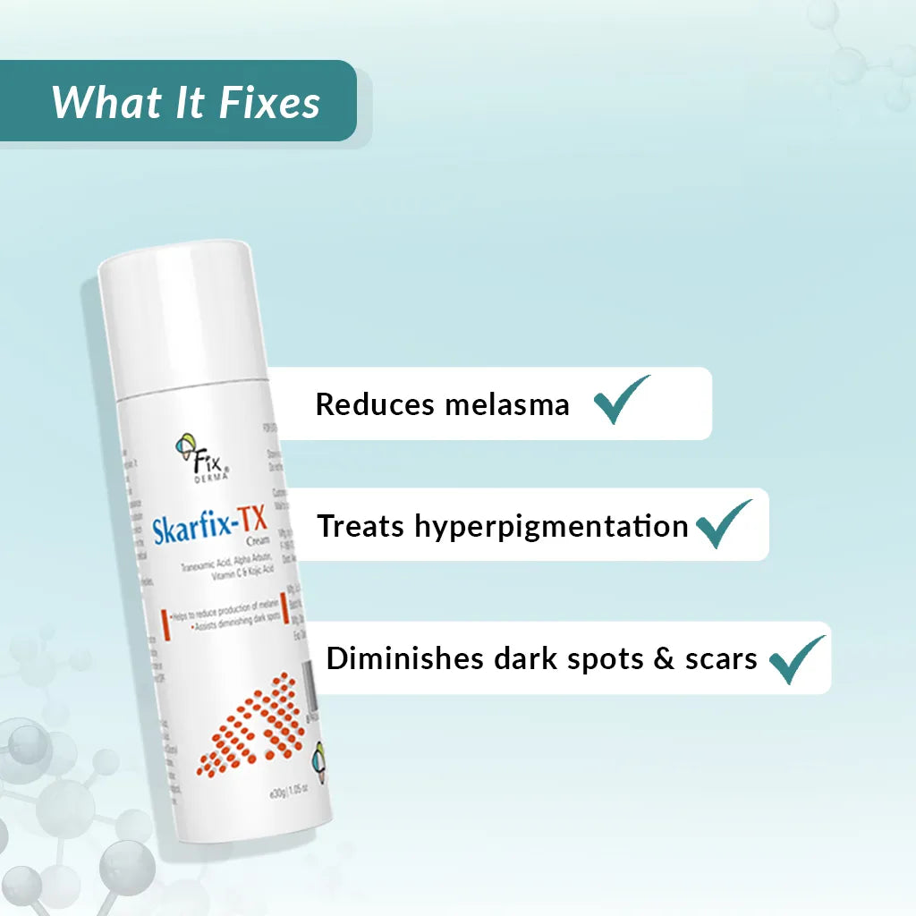 Fixderma Skarfix TX + Shadow Sunscreen SPF 50 | Effective Combo for Melasma & Uneven Skin Tone, Skarfix TX 30g + Shadow Sunscreen 75g - Image 4 - Buy from Indicrest