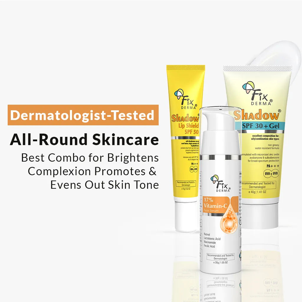Fixderma Skin Protection Kit, Lip Shield 15g + Sunscreen 40g + Face Serum 30g - Buy from Indicrest