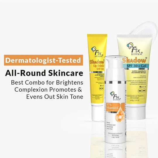 Fixderma Skin Protection Kit, Lip Shield 15g + Sunscreen 40g + Face Serum 30g - Buy from Indicrest