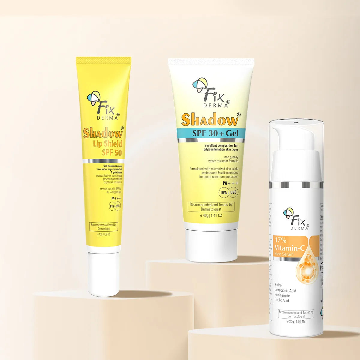Fixderma Skin Protection Kit, Lip Shield 15g + Sunscreen 40g + Face Serum 30g - Image 2 - Buy from Indicrest