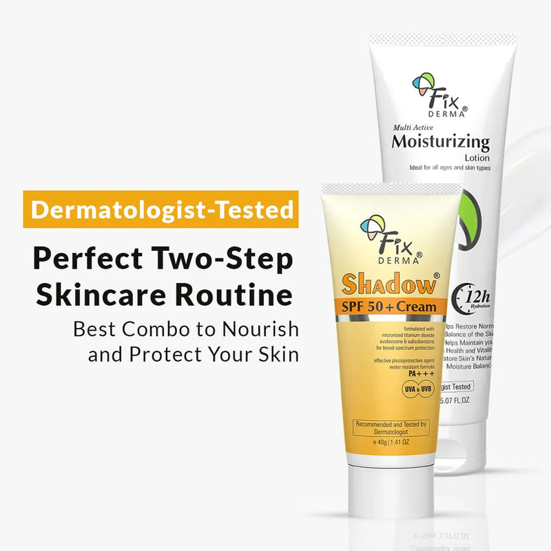 Fixderma Skincare for Normal Skin | Perfect two-step routine to nourish and protect your skin, Moisturizer 150ml + Sunscreen 40g - Buy from Indicrest