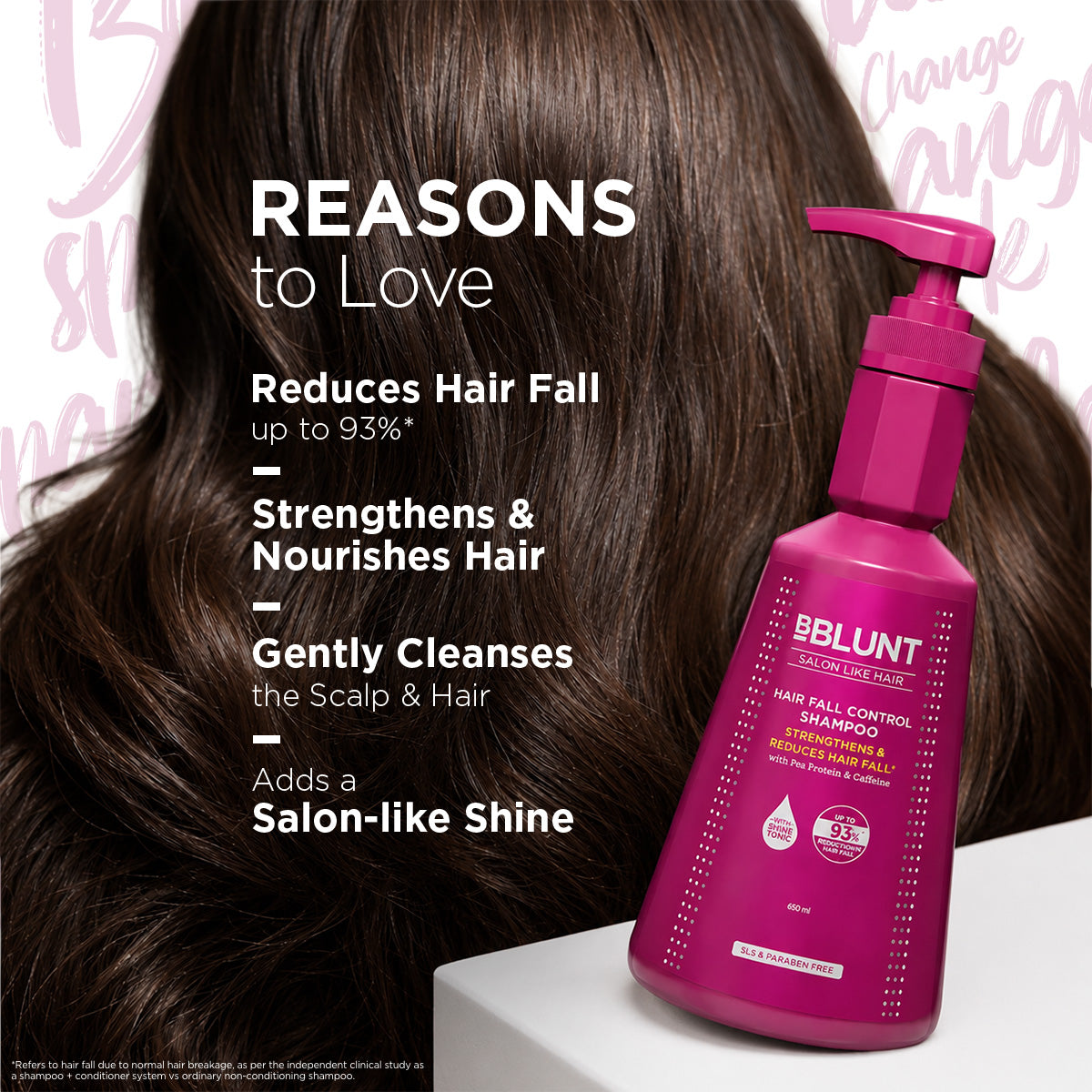 Bblunt Hair Fall Control Shampoo with Pea Protein & Caffeine for Stronger Hair, Pack of 2 X 300ml - Image 22 - Buy from Indicrest