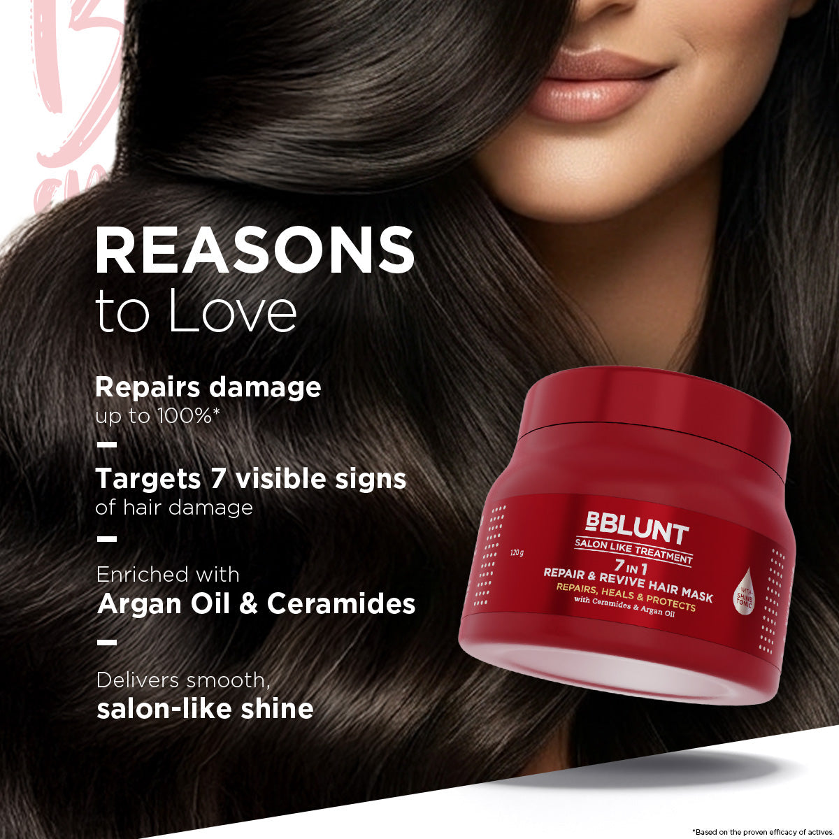 Bblunt 7 in 1 Repair & Revive Hair Mask for Upto 100% Damage Repair, 250g, Pack of 2 X 120g - Image 15 - Buy from Indicrest