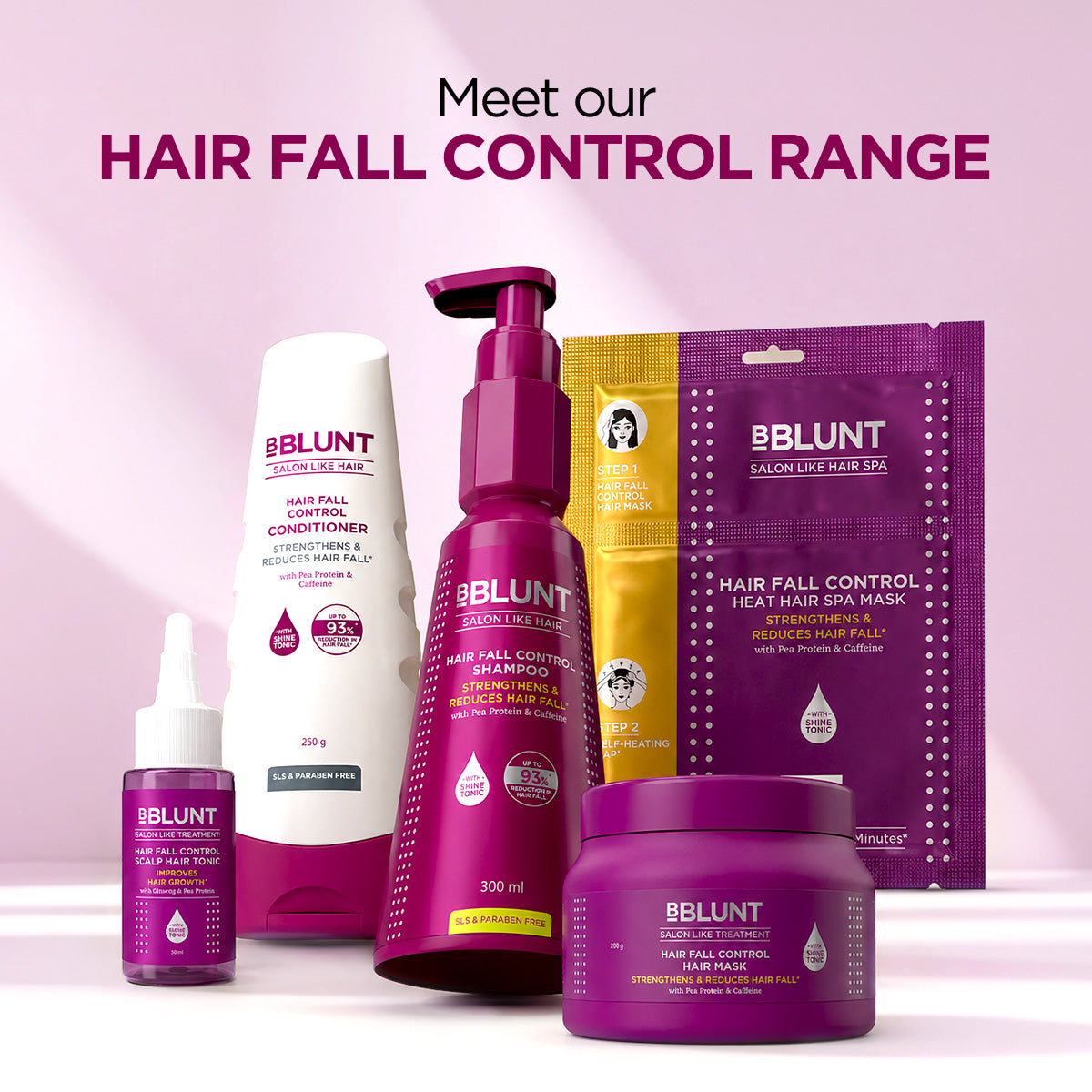 Bblunt Hair Fall Control Shampoo & Conditioner Combo for Stronger Hair - Image 6 - Buy from Indicrest