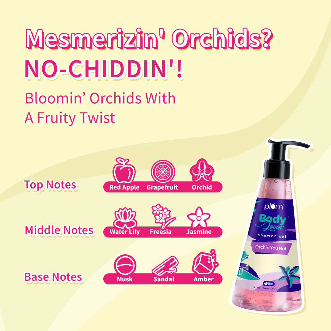 Smell So Good Shower Kit By Plum BodyLovin’ | Vanilla Vibes Body Wash, Hawaiian Rumba Shower Gel & Orchid You Not Shower Gel