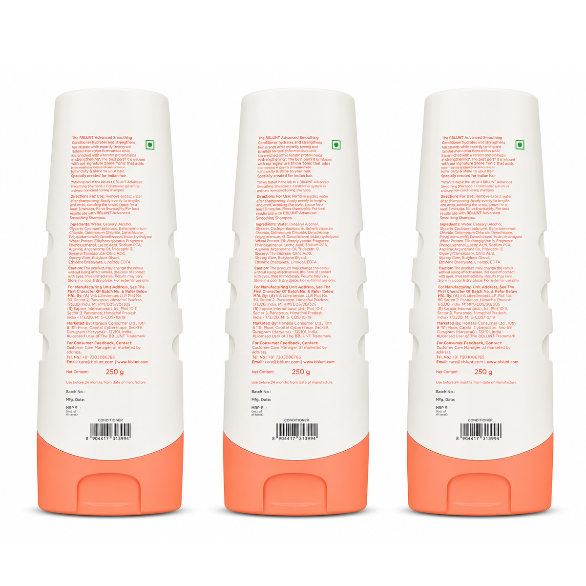 Bblunt Advanced Smoothening Conditioner with Keratin & Hyaluronic Acid, 250g - Image 11 - Buy from Indicrest